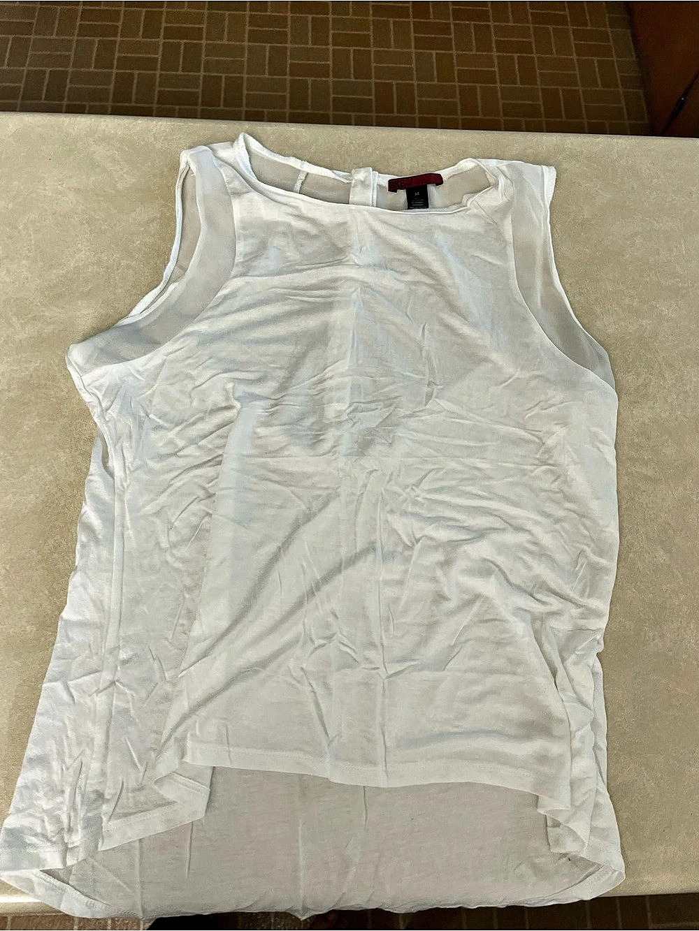BKE White Tank Top Size Medium